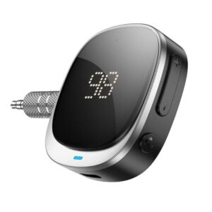Adapter AUX Bluetooth Jack 3,5 mm Hoco με οθόνη E80 μαύρο