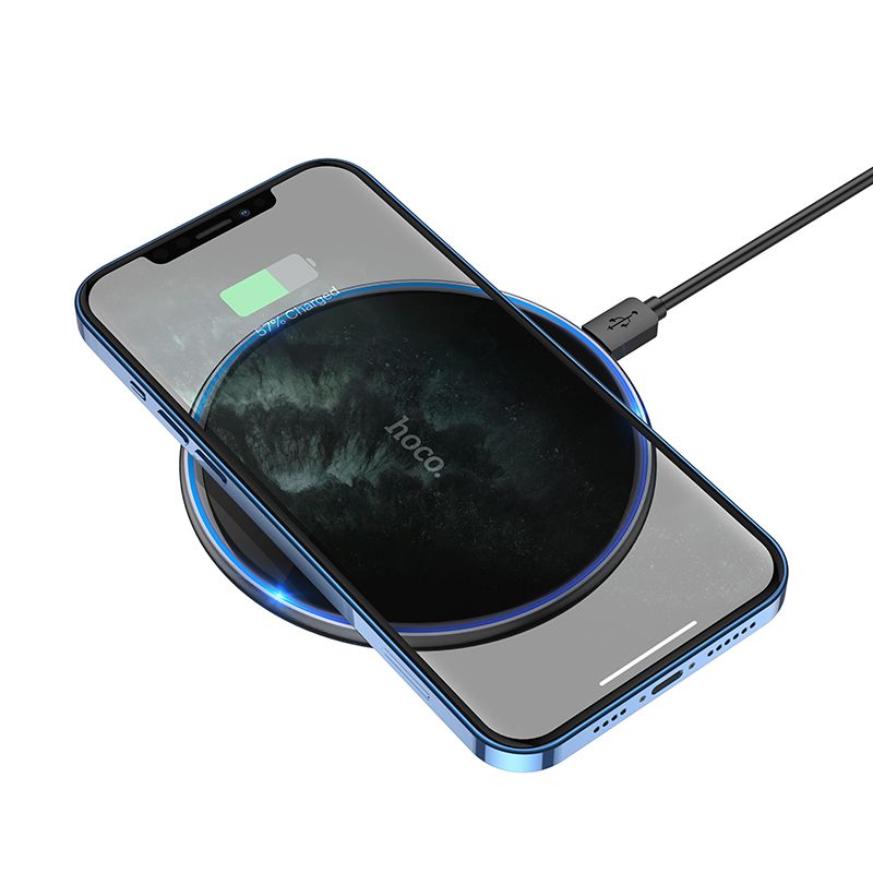 Wireless charger Hoco 2A 15W with light CW6 PRO black - Image 6