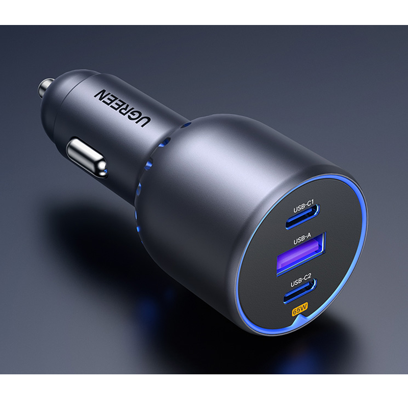 UGREEN 12V 75W, USB-A + 2xUSB-C, space grey – EC703 / 35024 - Image 5