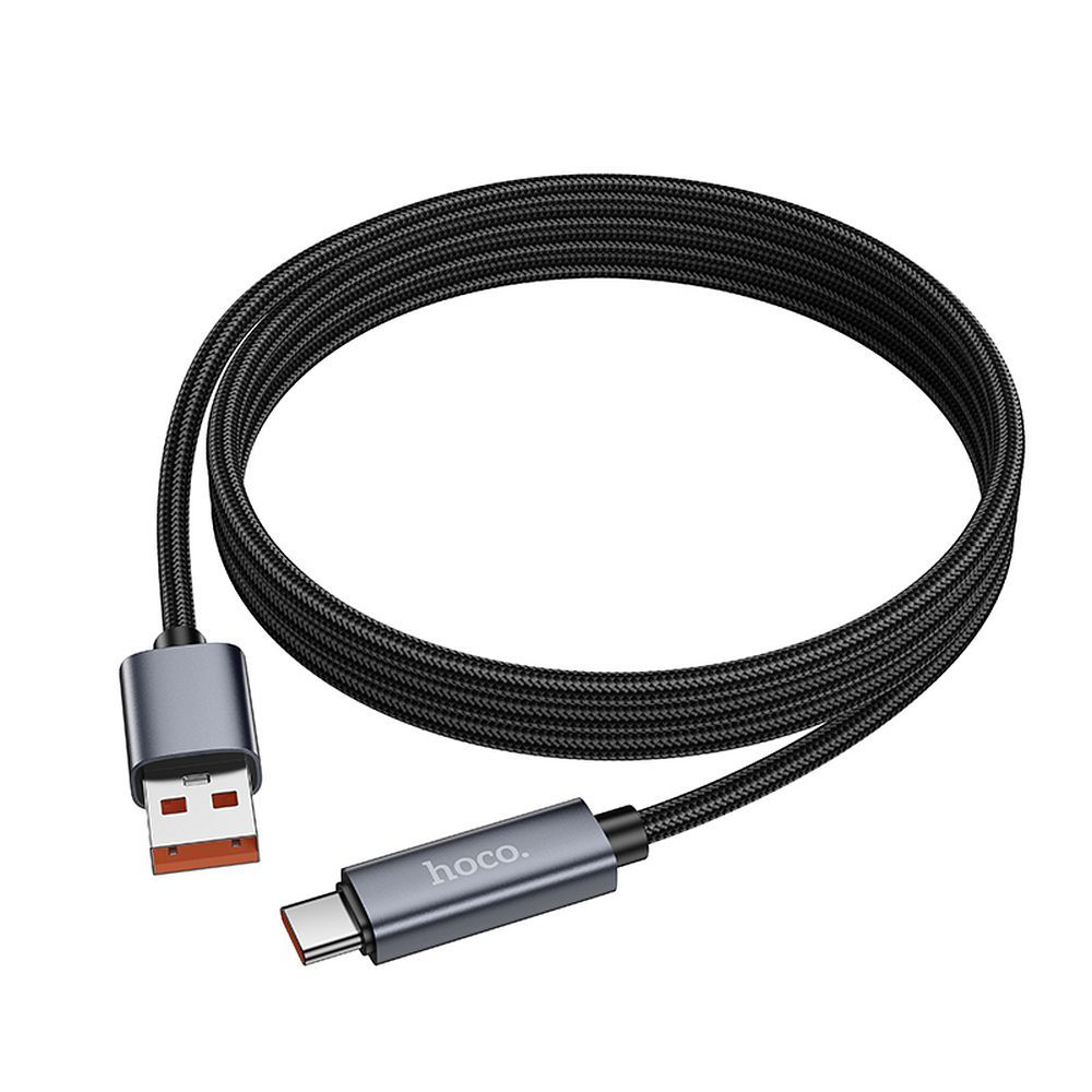 Καλώδιο USB-A σε USB-C Hoco 5A με οθόνη 1m X112 μαύρο - Image 7