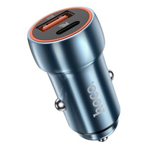 Φορτιστής αυτοκινήτου Hoco USB A + USB C PD QC3.0 3A 20W Z46A sapphire blue