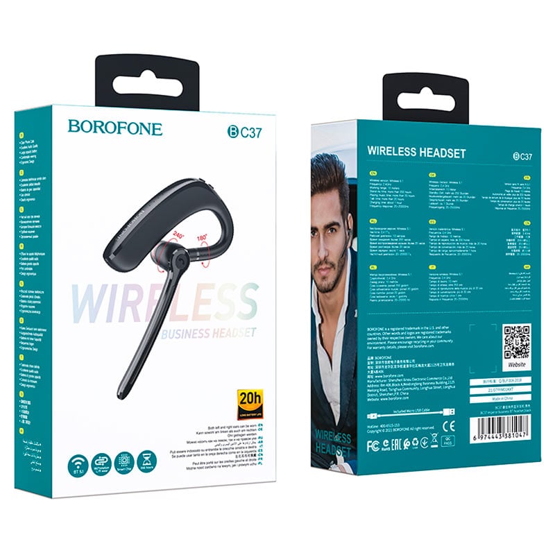 Borofone Bluetooth Headset BC37 Imperor Black - Image 2