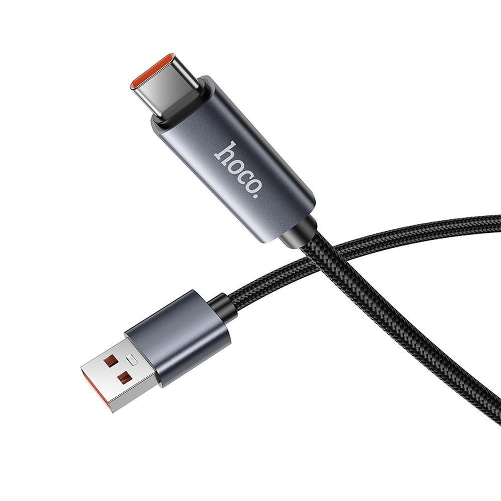 Καλώδιο USB-A σε USB-C Hoco 5A με οθόνη 1m X112 μαύρο - Image 6