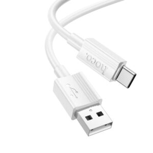 Hoco X107 Καλώδιο USB-A σε USB-C 3A 1m Λευκό