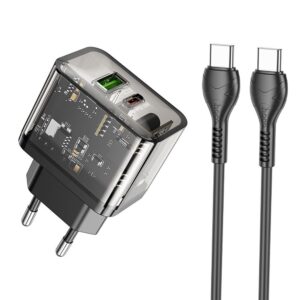 HOCO N34 φορτιστής τοίχου USB-A + Type-C με καλώδιο Type C to Type C