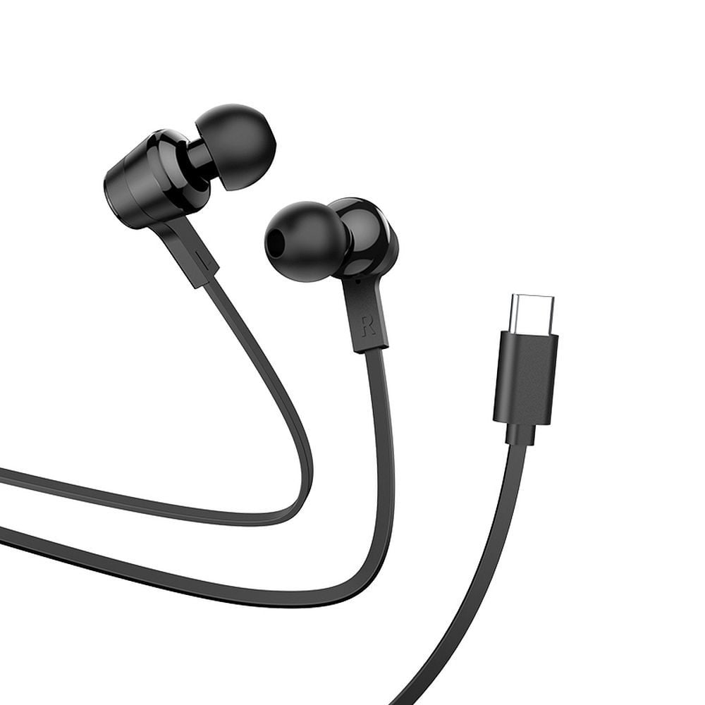 HOCO ακουστικά handsfree με καλώδιο Type C και μικρόφωνο M86 μαύρα