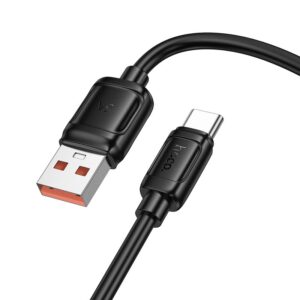 Cable USB-A to USB-C Hoco PD 5A 100W 1m X115 black