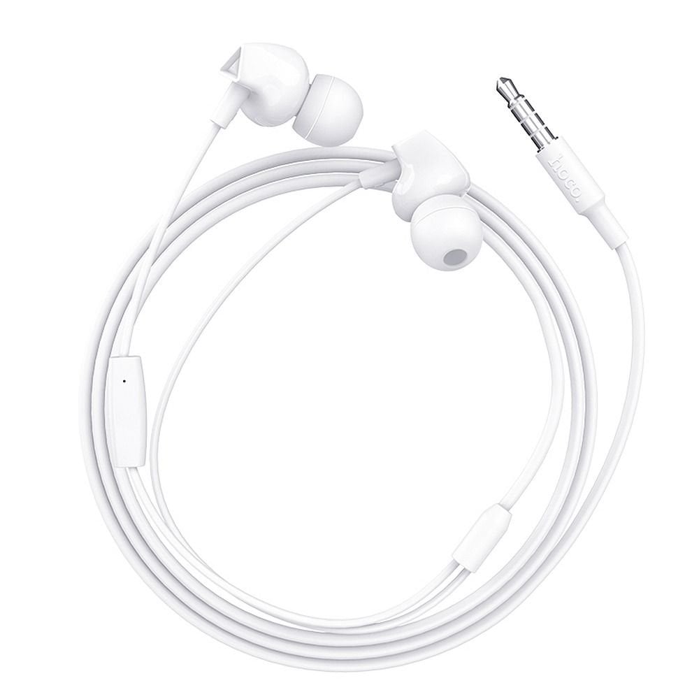 HOCO M60 ενσύρματα ακουστικά με μικρόφωνο Jack 3,5 mm λευκά