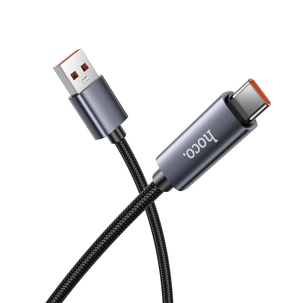 Καλώδιο USB-A σε USB-C Hoco 5A με οθόνη 1m X112 μαύρο - Image 3