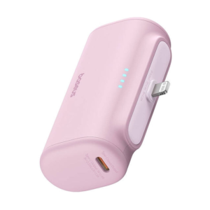 BASEUS Power Bank 5000mAh 20W Lightning + USB-C ροζ – P10068307413-00