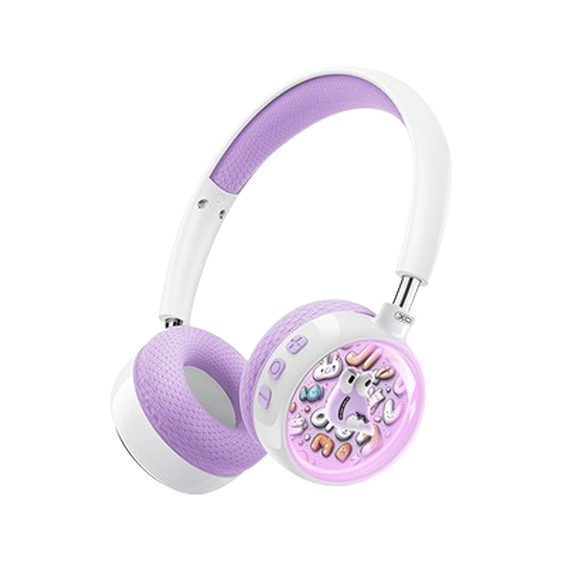 XO HF Bluetooth Overear, Cartoon Kids purple – BE57