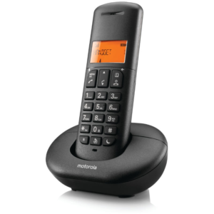 Motorola E221 Μαύρο Ασύρματο Τηλέφωνο με Φωτιζόμενη Οθόνη και Call Block