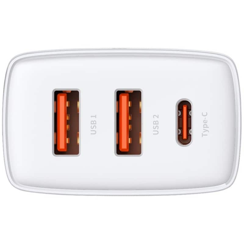 BASEUS 220V 30W, 2*USB-A + 1*USB-C, Compact Series (white) – CCXJ-E02 - Image 4