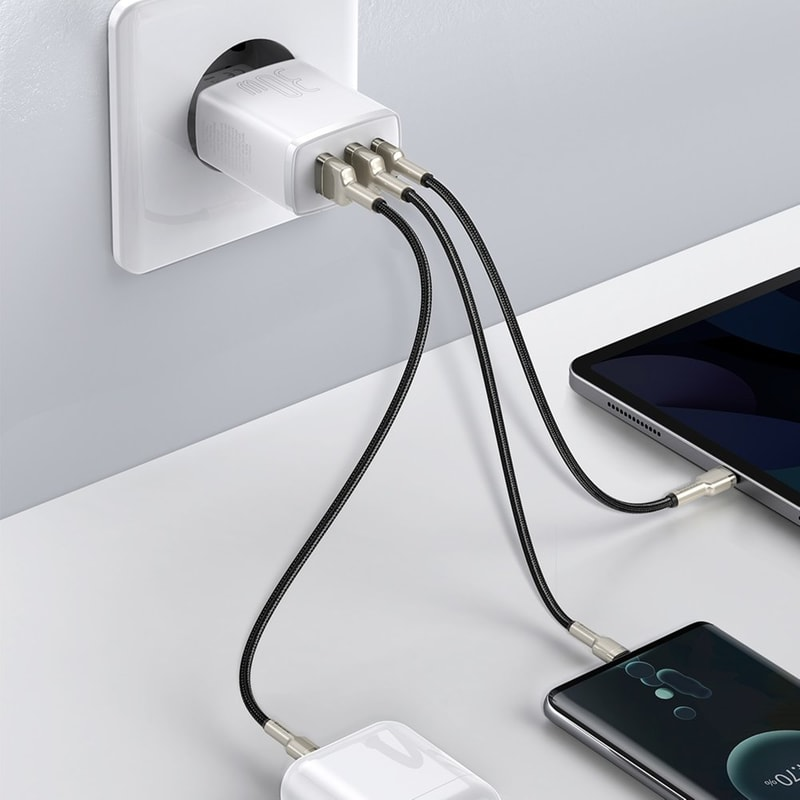 BASEUS 220V 30W, 2*USB-A + 1*USB-C, Compact Series (white) – CCXJ-E02 - Image 7