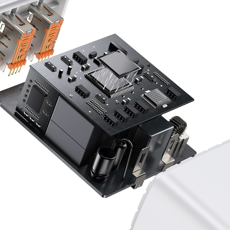 BASEUS 220V 30W, 2*USB-A + 1*USB-C, Compact Series (white) – CCXJ-E02 - Image 6