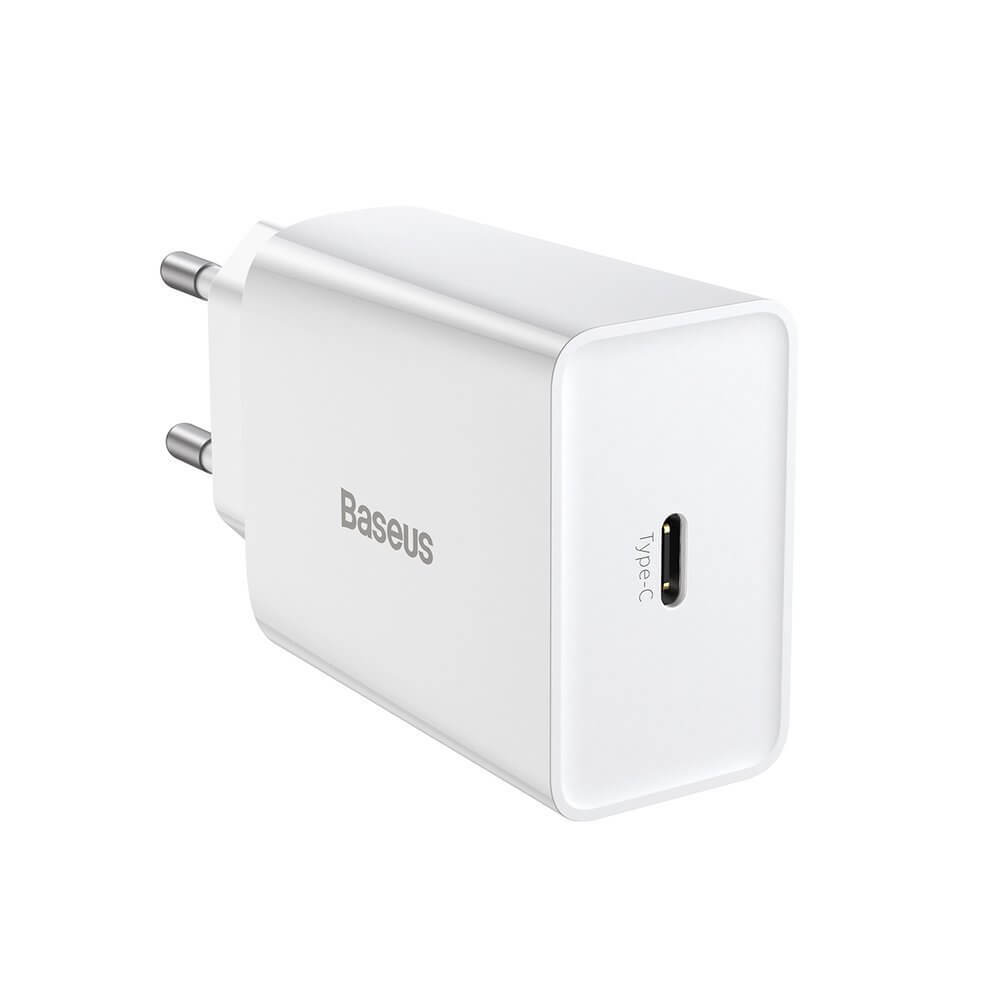 BASEUS 220V 20W, 1*USB-C, Speed Mini (λευκό) – CCFS-SN02 - Image 3