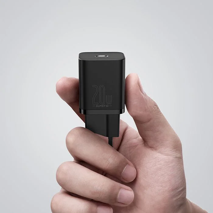 BASEUS 220V 20W, 1*USB-C, Super Si (black) – CCSUP-B01 - Image 8