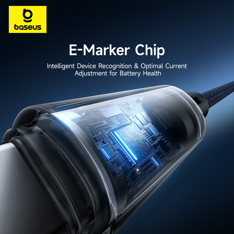 BASEUS Καλώδιο Type-C – Type-C 1m 100W με Φωτιζόμενο Κουμπί – P10379000121-00 - Image 8