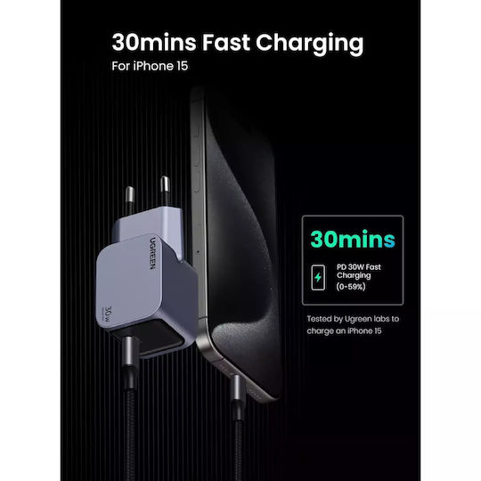 UGREEN 220V 30W, 1*USB-C, Nexode Pro GaN (space grey) – X703 / 35006 - Image 3