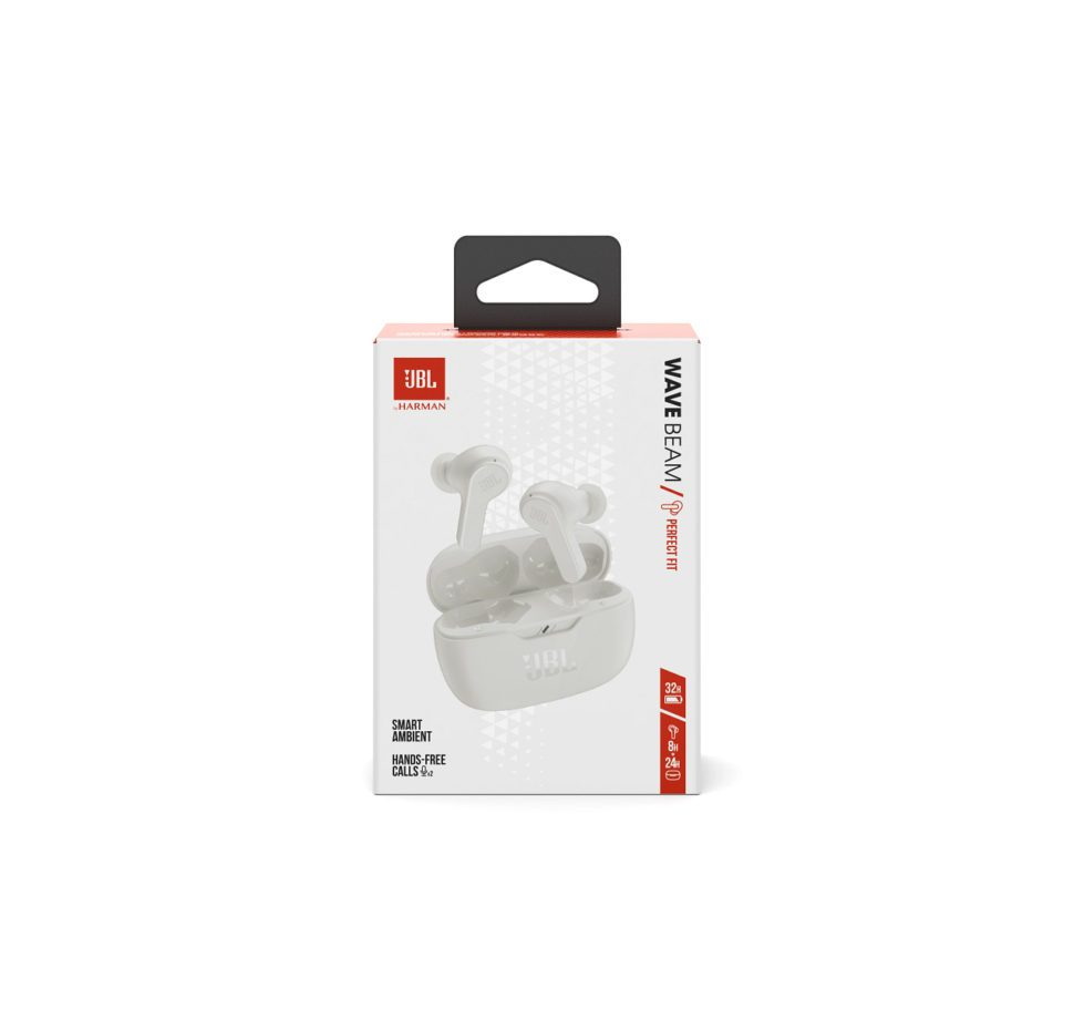 JBL Wave Beam TWS Ακουστικά Bluetooth Λευκά - Image 2