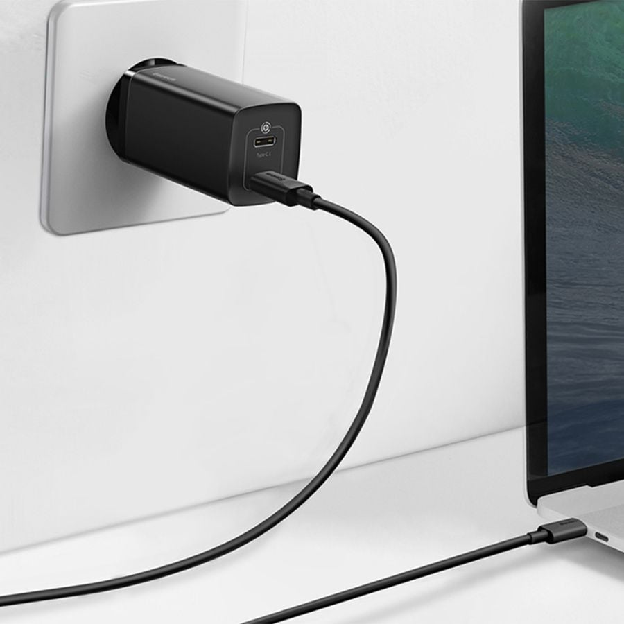 BASEUS 220V 65W, USB-A + USB-C, GaN2 Lite, black – CCGAN2L-B01 - Image 10