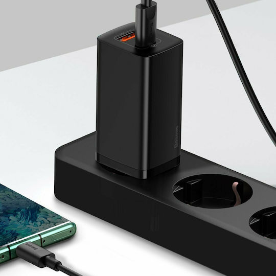 BASEUS 220V 65W, USB-A + USB-C, GaN2 Lite, black – CCGAN2L-B01 - Image 7