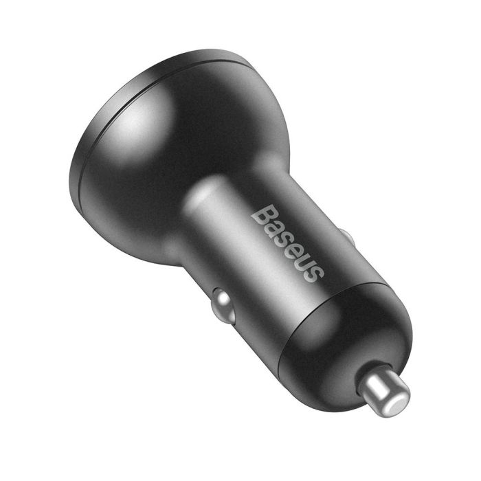 BASEUS 12V 24W, 2xUSB-A, γκρι – CCBX-0G - Image 7