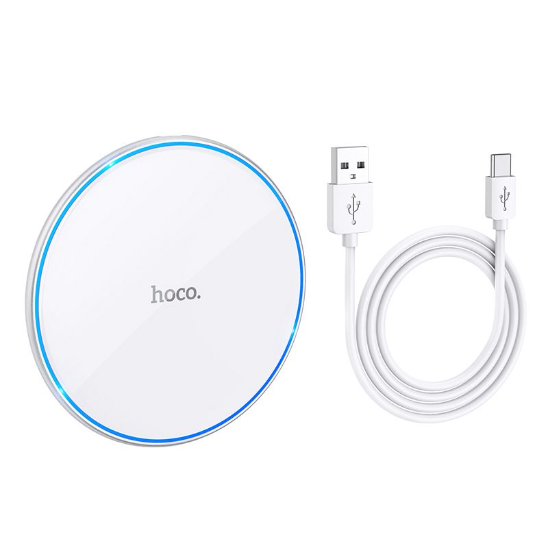 Wireless charger Hoco 2A 15W with light CW6 PRO white - Image 3