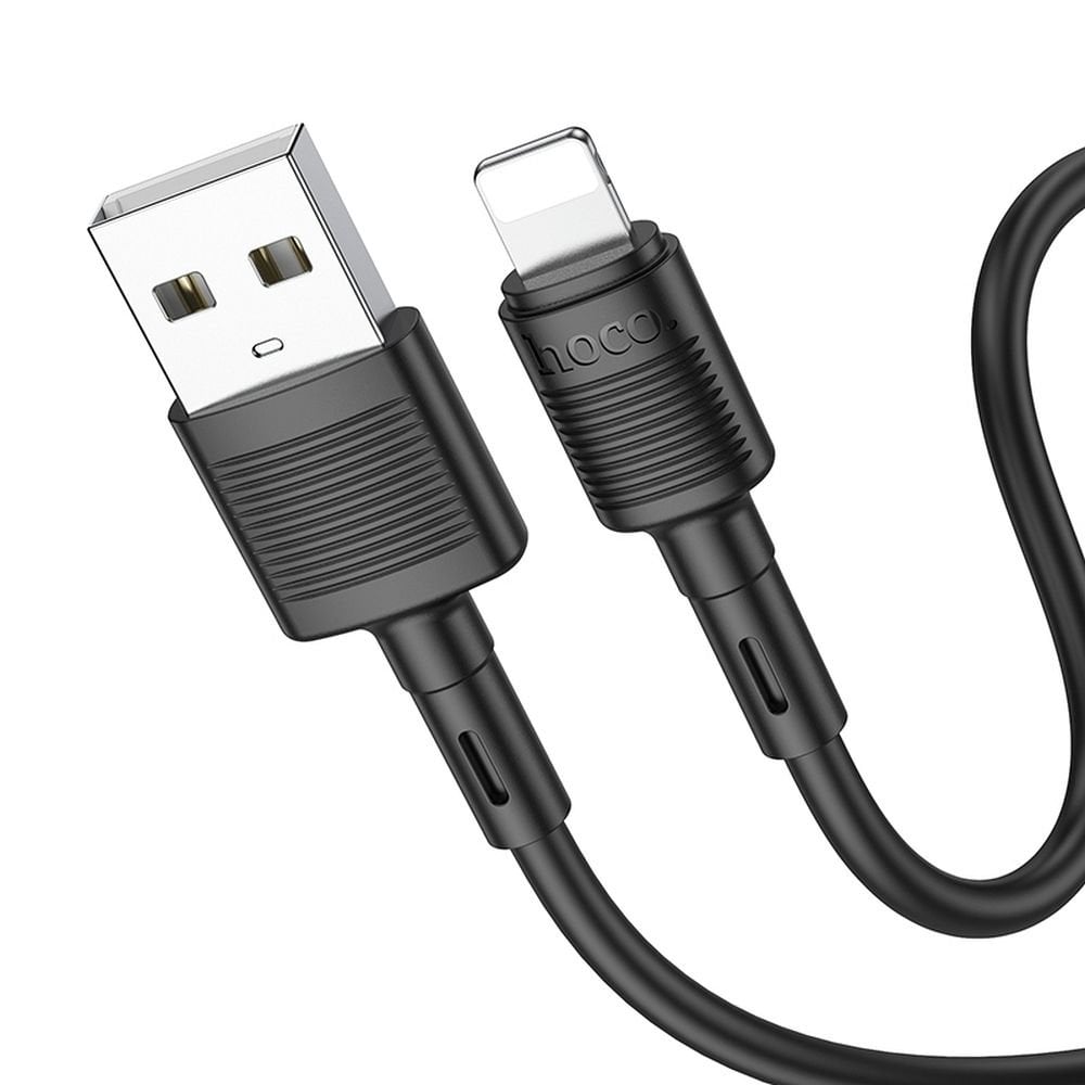 HOCO X83 καλώδιο USB A σε Lightning 2,4A 1m μαύρο