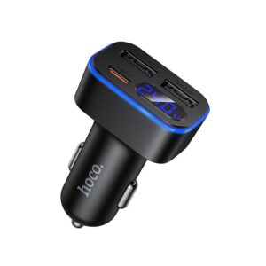 Φορτιστής αυτοκινήτου Hoco με LCD 2xUSB-A + 1xUSB-C PD QC3.0 42W Z63A μαύρος