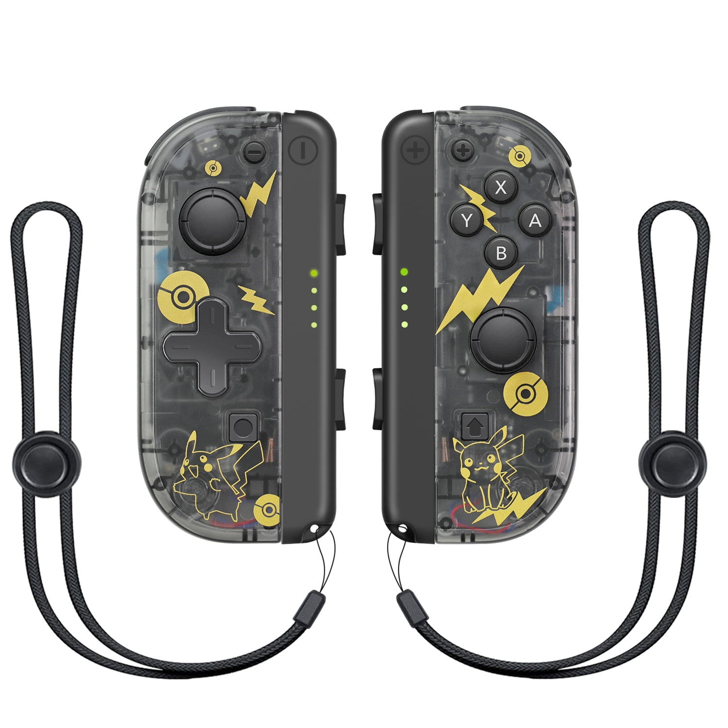 Ασύρματο Χειριστήριο Nintendo Switch Controller Joy-Pad LR Wireless Μαύρο + Κίτρινο με Σχέδιο Pickachu Pokemon - Image 5