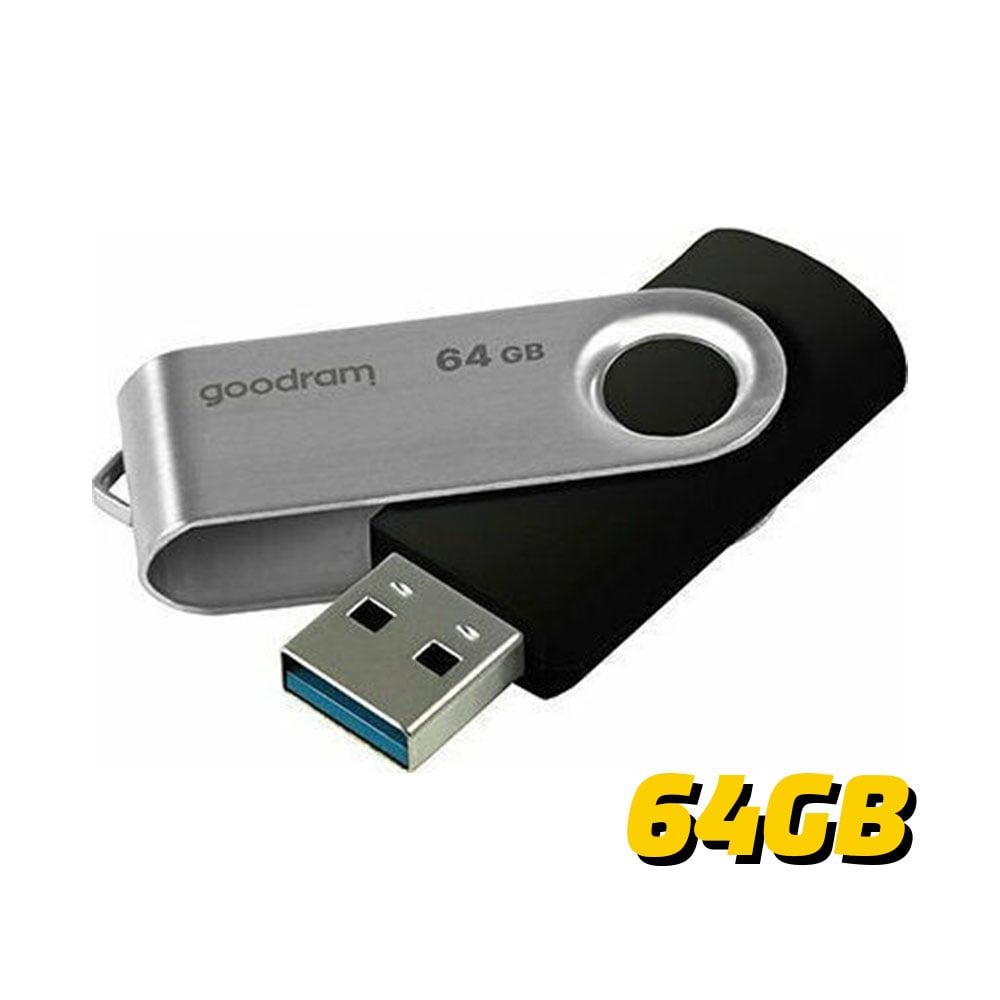 GOODRAM Pendrive UTS3 – 64GB USB 3.2 Μαύρο - Image 2