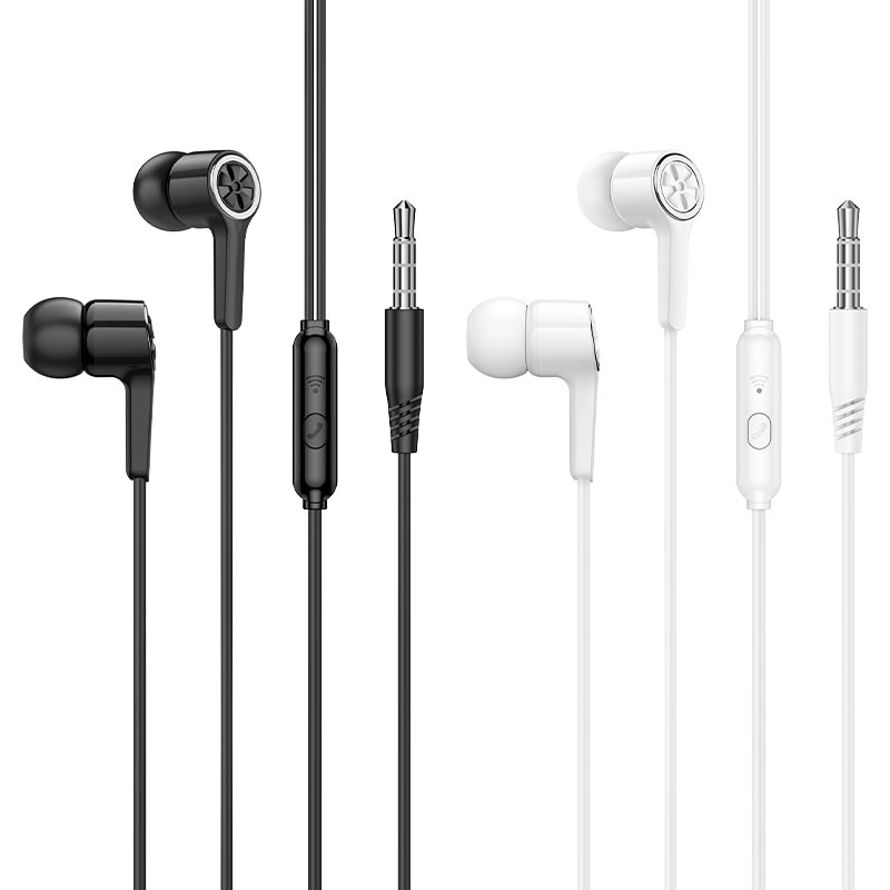 HOCO ακουστικά με καλώδιο Jack 3,5mm και μικρόφωνο M104 λευκά - Image 6