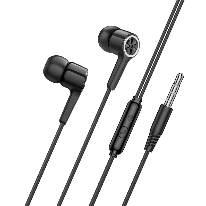 Hoco M104 ενσύρματα ακουστικά Jack 3,5mm με μικρόφωνο μαύρα - Image 4