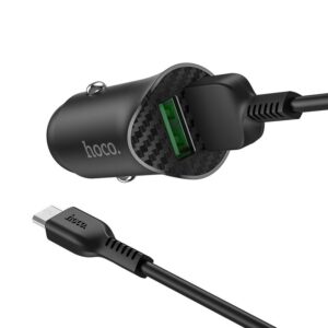 HOCO Z39 Farsighted Car Charger 2x USB QC3.0 18W Διπλός Φορτιστής Αυτοκινήτου με καλώδιο MICRO USB – Black