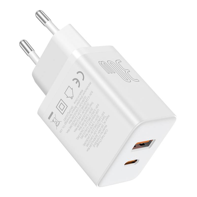 BASEUS 220V 30W, USB-A + USB-C, Cube Pro white – P10111404213-00 - Image 4