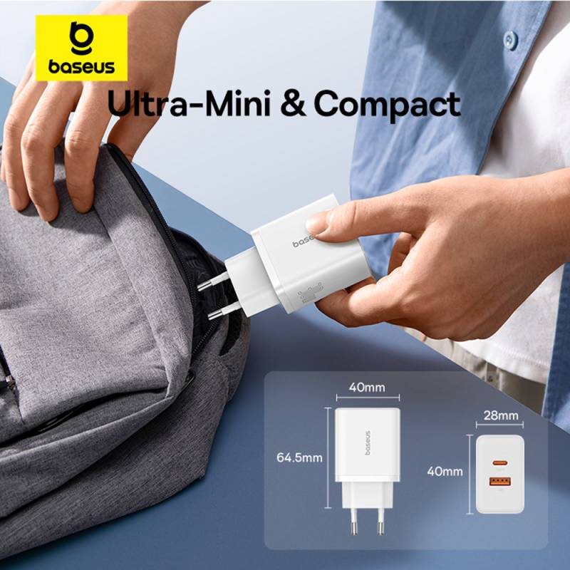 BASEUS 220V 30W, USB-A + USB-C, Cube Pro white – P10111404213-00 - Image 7