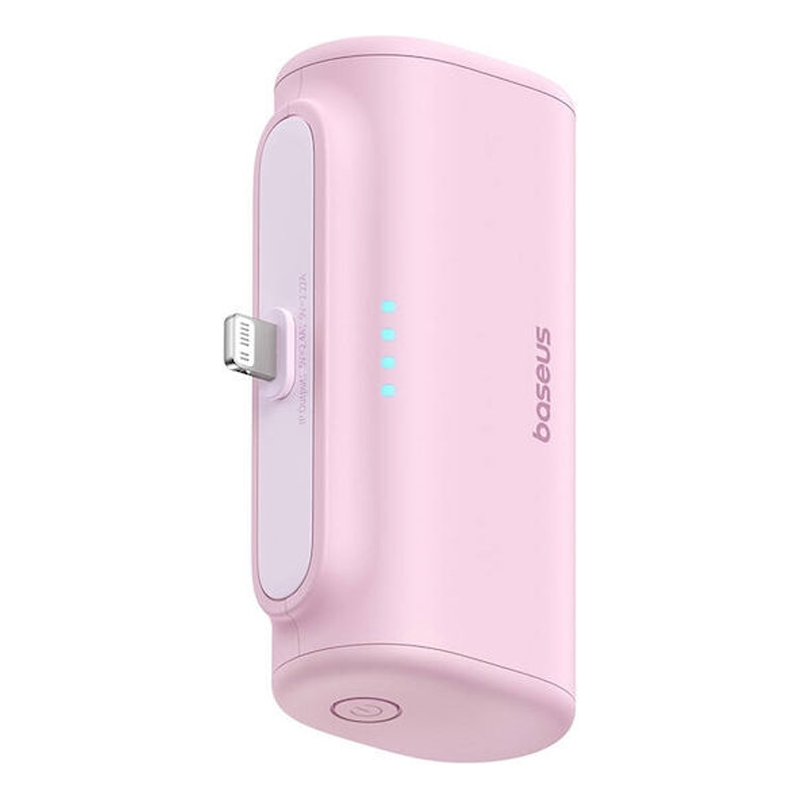 BASEUS Power Bank 5000mAh 20W Lightning + USB-C ροζ – P10068307413-00 - Image 3