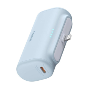 BASEUS Power Bank 5000mAh 20W Lightning + USB-C μπλε – P10068307313-00