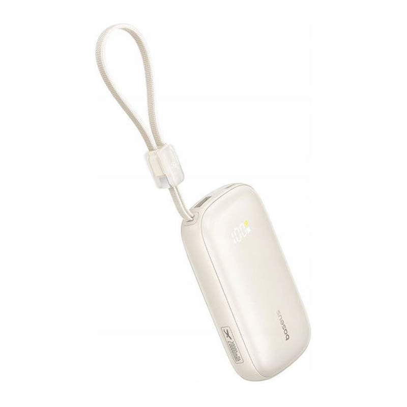 BASEUS Power Bank 20000mAh, 45W με ενσωματωμένο καλώδιο USB-C – Lightning, EnerFill FC21 Qpow 3 Ultra natural titanium – E0027P01 - Image 4