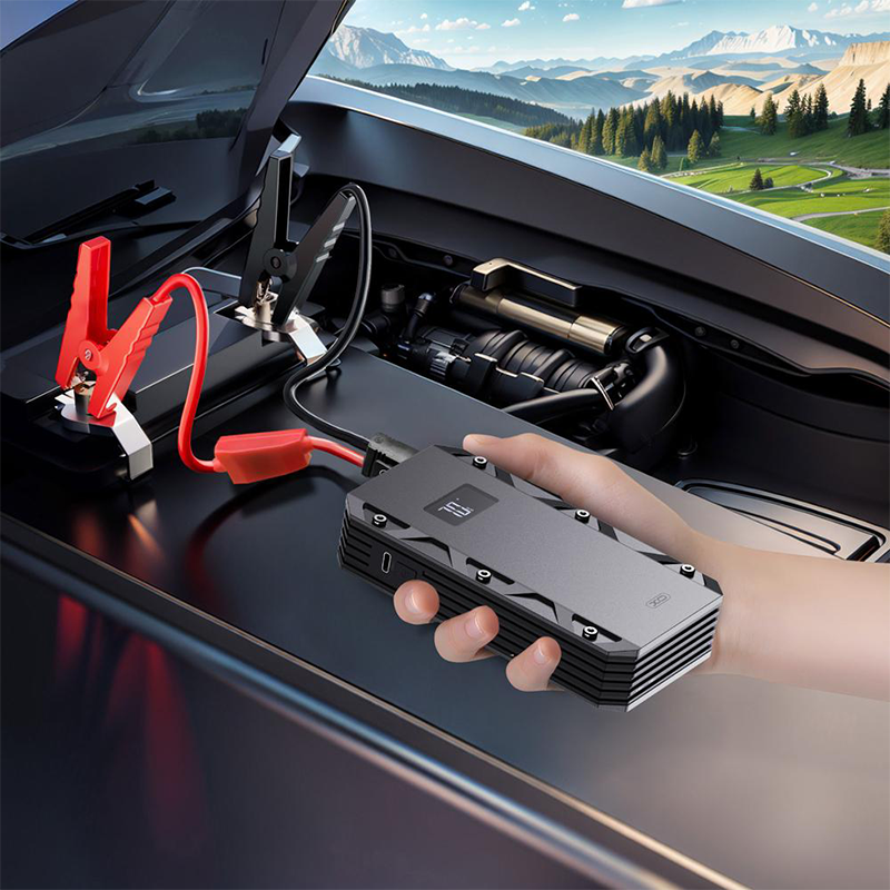 XO Power Bank/Car Jump Starter 10000mAh, 1000A + φακός, μαύρο – CZ025 - Image 6