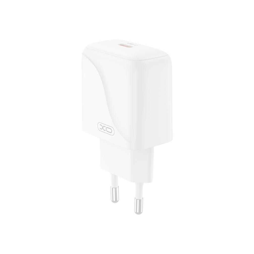 XO 220V 20W, USB-C output + καλώδιο USB-C σε USB-C, λευκό – L141 - Image 5