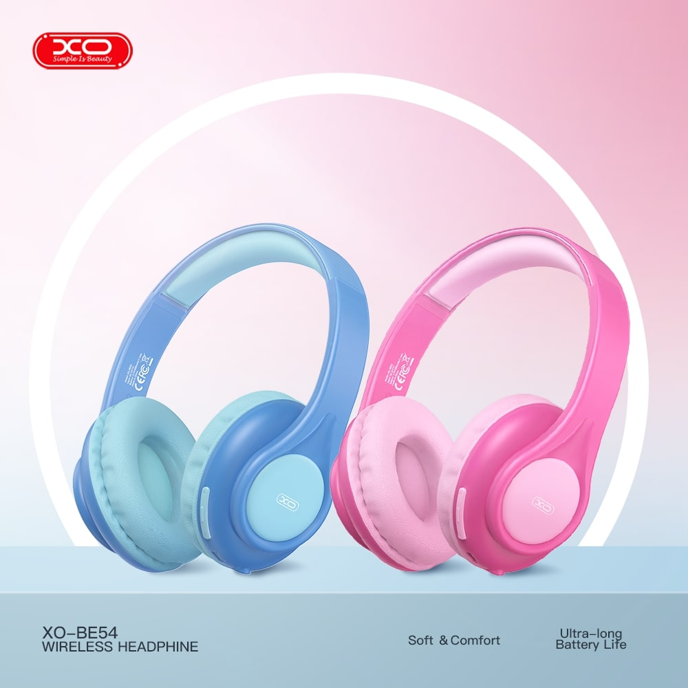 XO HF Bluetooth Overear, Cartoon Kids, pink – BE54 - Image 4