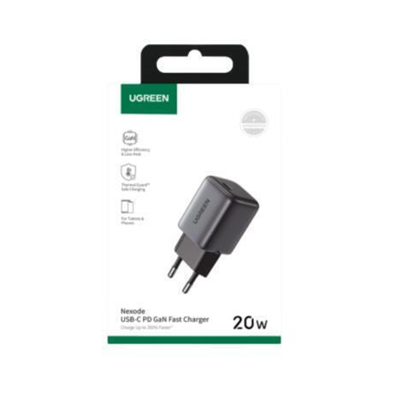 UGREEN 220V 20W, 1* USB-C Nexode Mini GaN space grey – CD318 / 90664 - Image 2