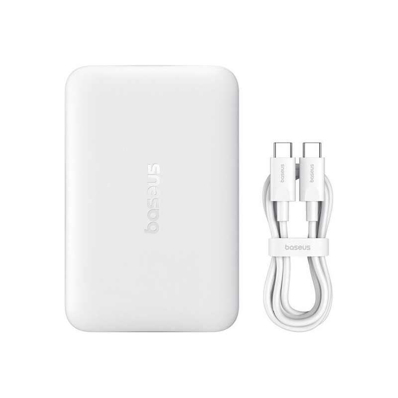 BASEUS Power Bank 10000mAh 22.5W + καλώδιο Type-C, EnerFill FM11 Magnetic λευκό – P1008210E213-00 - Image 5