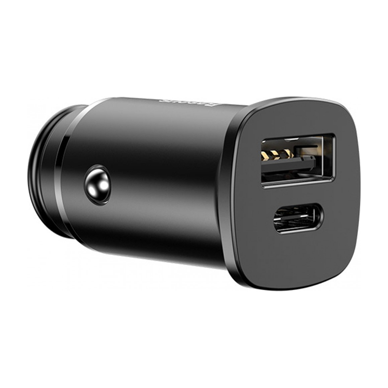 BASEUS 12V 30W, USB-A + USB-C, black – CCALL-YS01 - Image 3