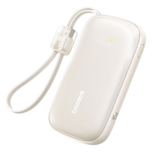 BASEUS Power Bank 10000mAh, 45W με ενσωματωμένο καλώδιο USB-C – Lightning, EnerFill FC21 Qpow 3 Ultra natural titanium – E0027Q01