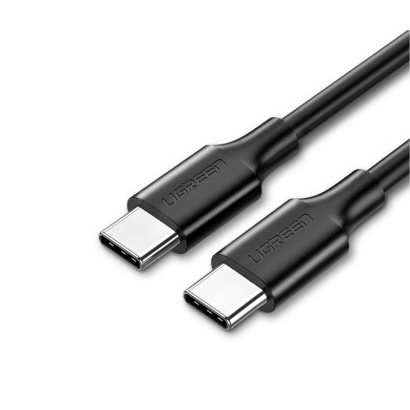 UGREEN Καλώδιο USB-C σε USB-C, 1m, 3A, Μαύρο με Νικελένια Επικάλυψη – US286 / 50997