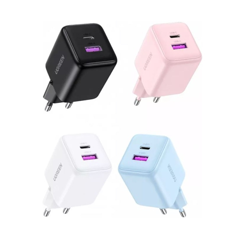 Wall Charger UGREEN X516, 30W, 3A, 1x USB-A 1x USB-C, Pink - Image 5