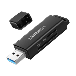 UGREEN Adapter USB-A to SD/MicroSD, μαύρο – CM104 / 40752